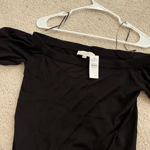 Loft off the should black sweater